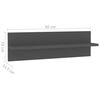 vidaXL &Eacute;tag&egrave;res murales 2 pcs Gris 60x11,5x18 cm bois d'ing&eacute;nierie