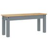 vidaXL Ensemble &agrave; manger Panama 3 pcs gris bois de pin massif