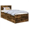 vidaXL Cadre de lit Ch&ecirc;ne fum&eacute; 75 x 190 cm Bois d'ing&eacute;nierie