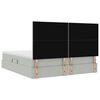 vidaXL Lit avec rangement et matelas Gris clair 180 x 200 cm Velours