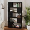 vidaXL Biblioth&egrave;que de s&eacute;paration Noir brillant Bois d'ing&eacute;nierie