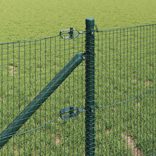 vidaXL Poteau de cl&ocirc;ture. Vert 100 x 0,8 m (16 x 16 mm maille)