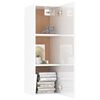 vidaXL Meuble TV Blanc brillant 30,5x30x90 cm Bois d&rsquo;ing&eacute;nierie
