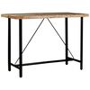 vidaXL Ensemble de bar 7 pcs Bois de récupération et cuir véritable