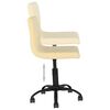 vidaXL Chaise pivotante de salle &agrave; manger Cr&egrave;me Velours
