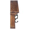 vidaXL Porte-manteau mural Naturel 70 x 10 x 20 cm Bois de teck massif