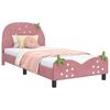 vidaXL Cadre de lit pour enfants avec t&ecirc;te de lit Rose 80 x 200 cm
