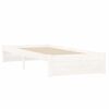 vidaXL Cadre de lit sans matelas blanc bois massif 75x190 cm
