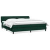 vidaXL Sommier &agrave; lattes de lit et matelas vert fonc&eacute; 180x220cm velours