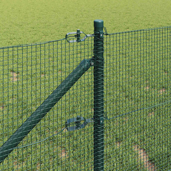 vidaXL Poteau de cl&ocirc;ture. Vert 50 x 0,8 m (maille de 12 x 12 mm)