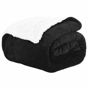 vidaXL plaid Noir 130 x 150 cm 1 kg Polaire