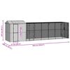 vidaXL Cage pour oiseaux Anthracite 824 x 208 x 247 cm Acier galvanisé