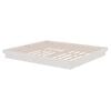 vidaXL Cadre de lit sans matelas blanc bois massif