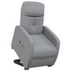 vidaXL Fauteuil de massage inclinable Gris clair Tissu