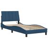 vidaXL Cadre de lit sans matelas Hanko bleu 90x190 cm tissu