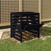 vidaXL Composteur Noir 63,5x63,5x77,5 cm Bois massif de pin