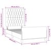 vidaXL Cadre de lit sans matelas gris clair 100x200 cm tissu