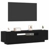 vidaXL Meuble TV Noir 160 x 35 x 40 cm Bois d'ing&eacute;nierie