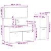 vidaXL Ensemble de meubles de salle de bain 4 pcs gris b&eacute;ton