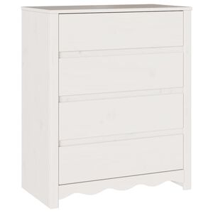 vidaXL Commode Drammen Blanc 76,5 x 40 x 91 cm Bois de pin massif