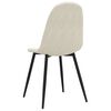 vidaXL Chaises &agrave; manger lot de 4 cr&egrave;me velours