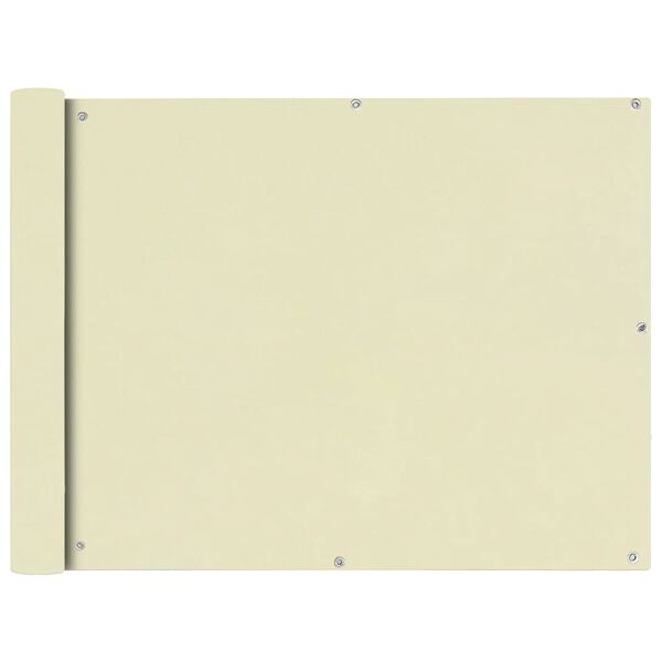 vidaXL Écran de balcon en tissu Oxford 90x400 cm Crème