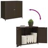 vidaXL Armoire de rangement de jardin marron 83x45x76cm r&eacute;sine tress&eacute;e