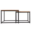 LABEL51 Ensemble de 2 tables basses Couple bois/noir