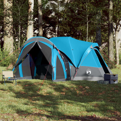 vidaXL Tente familiale tipi 8 personnes bleu imperméable