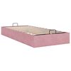 vidaXL Cadre de lit ottoman sans matelas rose 100x200 cm velours