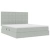 vidaXL Lit avec rangement et matelas Gris clair 180 x 200 cm Velours