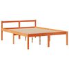 vidaXL Lit biblioth&egrave;que sans matelas cire marron 140x200 cm pin massif