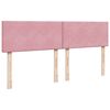 vidaXL Sommier &agrave; lattes de lit avec matelas Rose 180x200 cm Velours