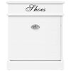 vidaXL Armoire &agrave; chaussures Blanc 50 x 28 x 58 cm Bois de Paulownia