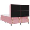 vidaXL Lit &agrave; ressorts avec matelas Rose 140 x 190 cm Velours