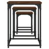 vidaXL Tables basses gigognes 3 pcs ch&ecirc;ne marron bois d'ing&eacute;nierie