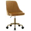 vidaXL Chaises pivotantes &agrave; manger lot de 4 marron velours