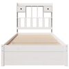 vidaXL Lit biblioth&egrave;que sans matelas blanc 90x190cm bois de pin massif