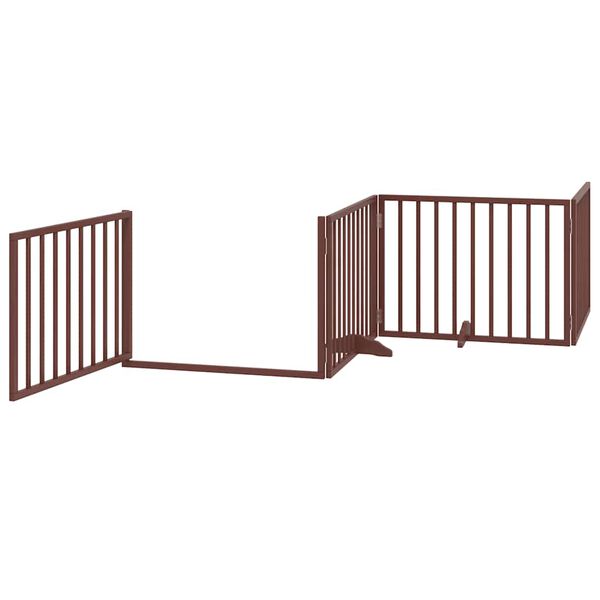 vidaXL Barri&egrave;re pour chien porte pliable 12 panneaux bois de peuplier