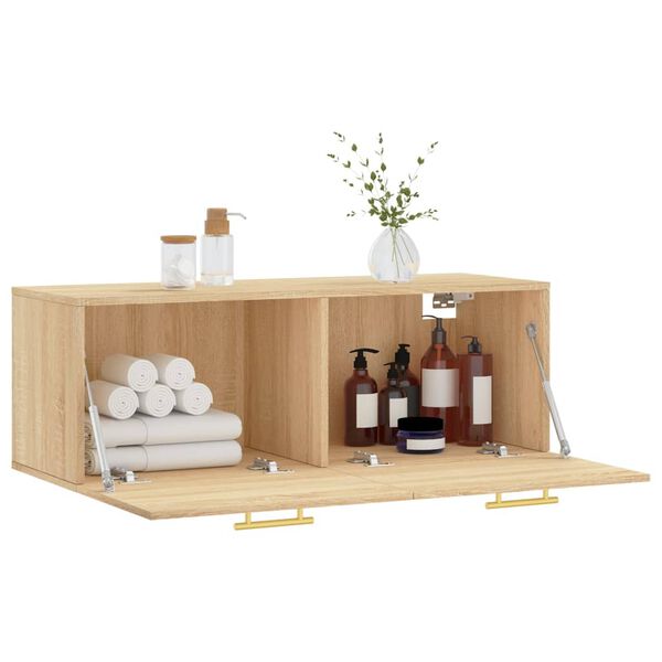 vidaXL Armoire murale ch&ecirc;ne sonoma 100x36,5x35 cm bois d'ing&eacute;nierie
