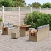 vidaXL Ensemble de canap&eacute; de jardin 8 pcs beige et gris clair