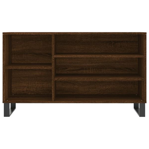 vidaXL Armoire &agrave; chaussures Ch&ecirc;ne marron 102x36x60cm Bois d'ing&eacute;nierie
