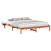 vidaXL Cadre de lit Brun cire 180 x 200 cm Pin massif
