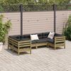 vidaXL Salon de jardin 6 pcs avec coussins bois de pin impr&eacute;gn&eacute;