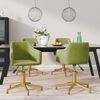vidaXL Chaises pivotantes &agrave; manger lot de 4 Vert clair Velours