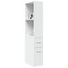 vidaXL Armoire de salle de bain étroite avec roulettes blanc