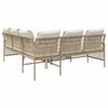 vidaXL Salon de jardin avec coussins 2 pcs beige r&eacute;sine tress&eacute;e