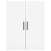vidaXL Buffet haut Blanc 69,5x34x180 cm Bois d'ing&eacute;nierie