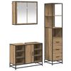 vidaXL Ensemble de mobilier de salle de bain 3 pc Ch&ecirc;ne artisanal