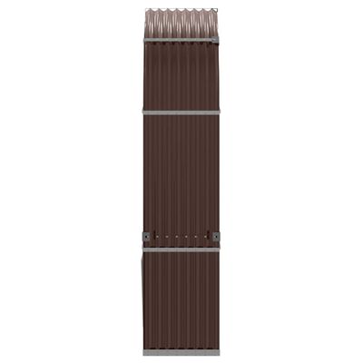 vidaXL Porte-bûches marron 120x45x210 cm acier galvanisé